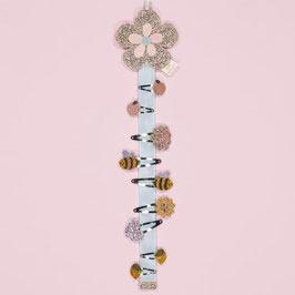 HAARSPANGENHALTER - RETRO BLUME BLAU