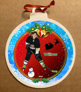 m : Wood Bell or Snowflake Ornament