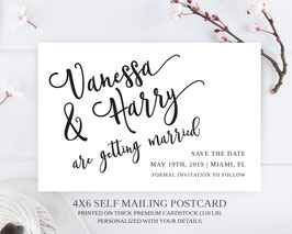 Wedding save the date postcards