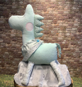 Pferdchen Mint Blumen und Pünktchen