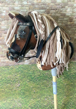 "Navajo Pony" Hobby Horse, Schecke beige/creme