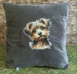Kissen Dekokissen HUndeliebe kleiner Havaneser und Pfötchen