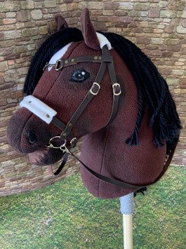 Hobby Horse braun mit Blesse schwarze Mähne