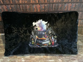 Kissenhülle Hexenkessel und Hexenbücher