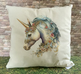Kleines Kissen goldenes Einhorn