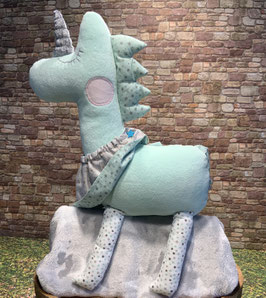 Einhorn Mint Blumen und Pünktchen