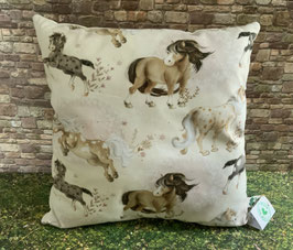 Kleines Kissen süße Pferdchen I creme