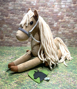 Stofftier Pony/Pferdchen braun beweglich