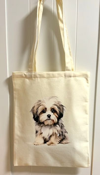 Leinen/Canvastasche Turnbeutel Motiv Malteser Hund