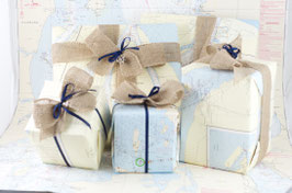 Geschenkverpackung Seekarte