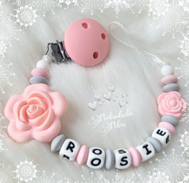 SILIKON Schnullerkette "Röschen"
