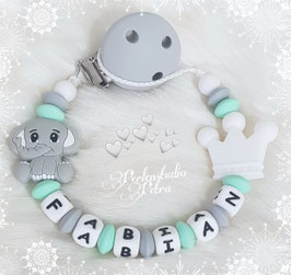 SILIKON Schnullerkette "Kleiner Elefant"