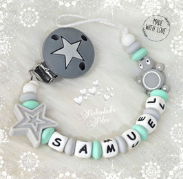 SILIKON Schnullerkette " Schildi Star"