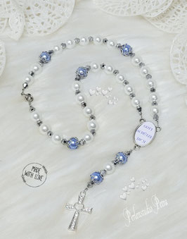 NEU!!! Auto Rosenkranz "Gott schütze mein Herz" blau