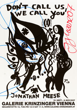 Jonathan Meese - Plakat:  Don't call us, We call you - Revolutionsfahne (Edition / Art print 2007).