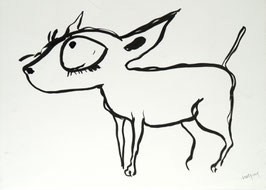 Bjarne Melgaard - Untitled (Dog) , Original Kunst / artwork from 2003.