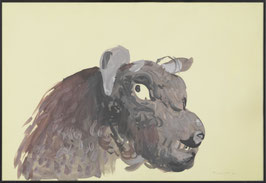 Alois Mosbacher. Ohne Titel (Hund) Original Kunst / art 2000.