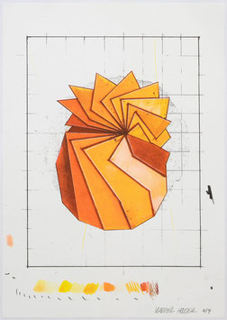 Vladimir Houdek - o.T. "orange figure" (Kunst edition / art print o.A.)