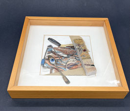 Daniel Spoerri - 26. Aout 97. "Tageskästchen", Original Kunst / artwork 1997.
