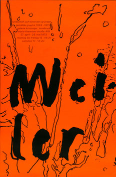 Max Weiler - landschaft auf tönenden gründen, Poster 1973.