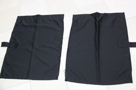 サイドカーテン ノーマル 黒 1級遮光 巾100cm×丈80cm（2枚入り）プリ―ツ無し