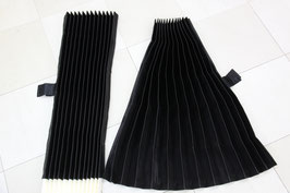 仮眠カーテン 大型中型 プリーツ 黒 1級遮光品 巾240cm×丈90cm