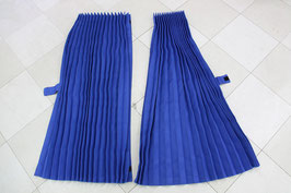 センターカーテン 表ブルー/裏黒 リバーシブル 標準サイズ 巾120cm×丈100cm 2枚入