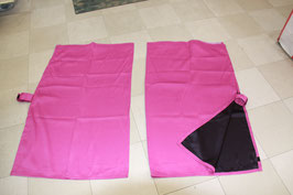 センターカーテン 表ピンク/裏黒 リバーシブル 標準サイズ 巾120cm×丈100cm 2枚入