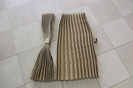 サイドカーテン プリーツ ベージュ 1級遮光 巾100cm×丈80cm