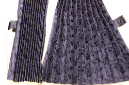 サイドカーテン プリーツ ジャガードパレス2ネイビー  巾100cm×丈80cm