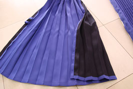 リアカーテン プリーツ 表ブルー/裏黒 1級遮光 85cm×70cm