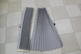 サイドカーテン プリーツ シルバー 1級遮光 巾100cm×丈80cm