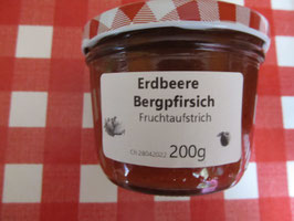 Erdbeeren-Pfirsich Fruchtaufstrich 200g--F81