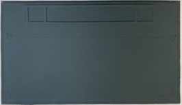 Dunkelgrüne Leder Schreibunterlage mit Schreibzeugablage und Freimaurer Emblem  A669f