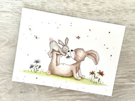 Postkarte Kleiner Hase ganz groß PK 002-25