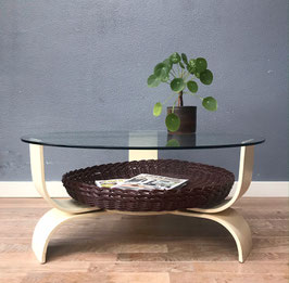 Ronde salontafel met glasplaat