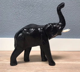 Zwarte olifant van leer