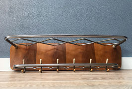 Wandkapstok - hout met chroom