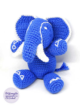 PostgreSQL Slonik blue elephant cotton crochet plush