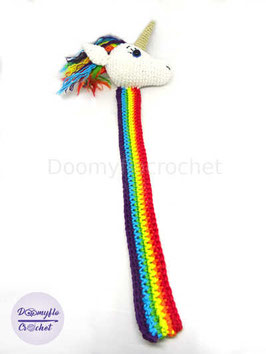 Bookmark rainbow unicorn crochet handmade