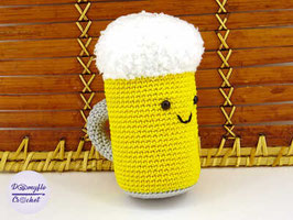 Chope de bière avec mousse amigurumi au crochet en coton