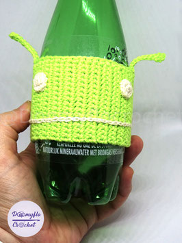 Cozy cup Bugdroid green crochet handmade