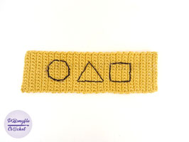 Squid Games crocheted cotton bookmark