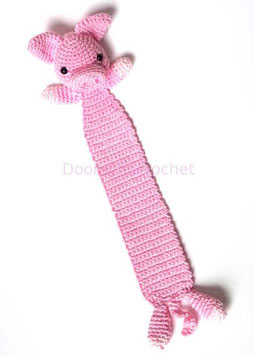 Little pig bookmark crochet handmade