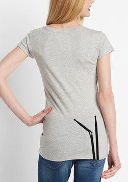 WOMEN BD T-SHIRT MELANGE GREY