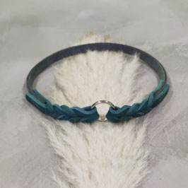 Markenhalsband zweifarbig geflochten