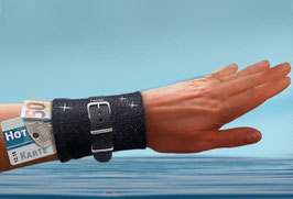 Armbandtasche fürs WASSER 9.5 schwarz Glitzer mit Band schwarz
