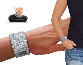 mini Armbandtasche 4.0 silber Glitzer