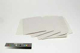 10 Bogen handgeschöpftes Papier aus reinen Baumwollhadern (Textilien), Farbton Rosenquarz hell, DIN A4, in einer Mappe