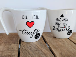 Bundle: DU. ICH. Läuft + Bei dir bin ich Zuhause – handbemalt, liebevoll, als Set